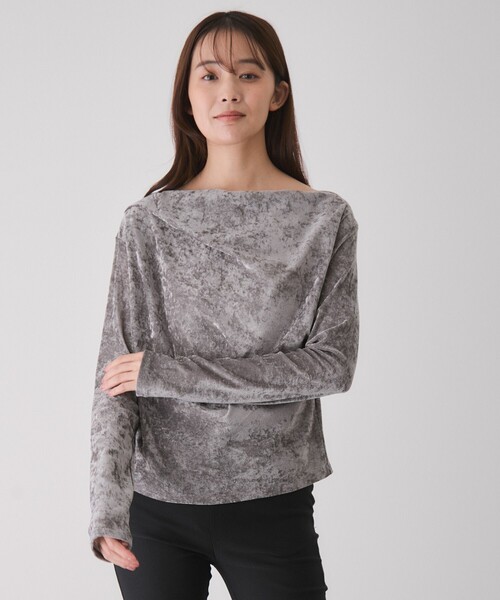Jayro(ジャイロ)の「ドレープフロッキーメッシュプルオーバー(Tシャツ/カットソー・レディース・ホワイト系その他2/ベージュ/ダークブラウン/チャコールグレー・M)」の13枚目の写真