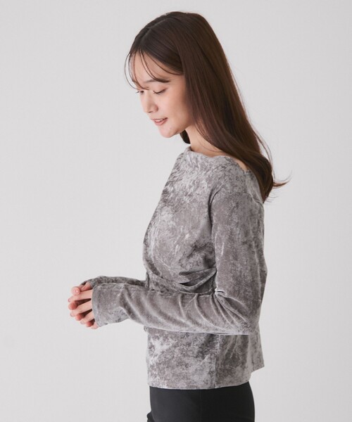 Jayro(ジャイロ)の「ドレープフロッキーメッシュプルオーバー(Tシャツ/カットソー・レディース・ホワイト系その他2/ベージュ/ダークブラウン/チャコールグレー・M)」の14枚目の写真