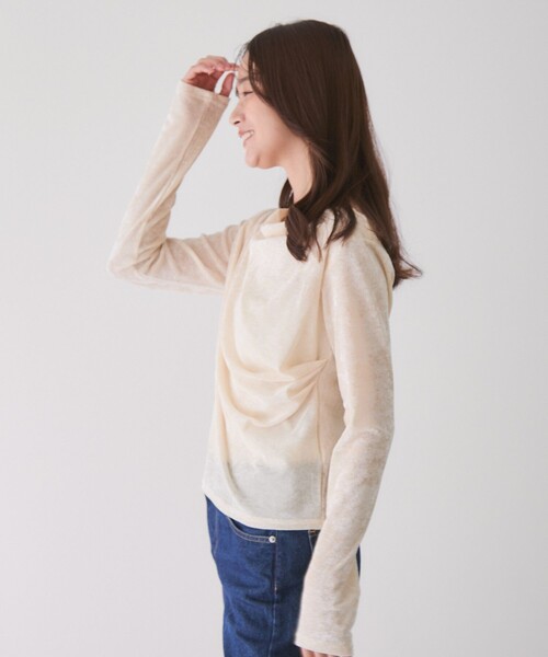 Jayro(ジャイロ)の「ドレープフロッキーメッシュプルオーバー(Tシャツ/カットソー・レディース・ホワイト系その他2/ベージュ/ダークブラウン/チャコールグレー・M)」の21枚目の写真