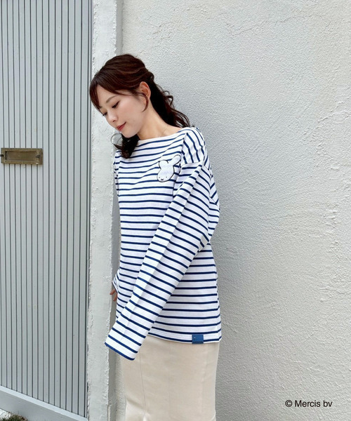 MIIA（ミーア）の「miffy ナインチェワンポイントボーダーロンT（Tシャツ/カットソー・レディース・ブラック/ブルー・FREE）」の11枚目の写真