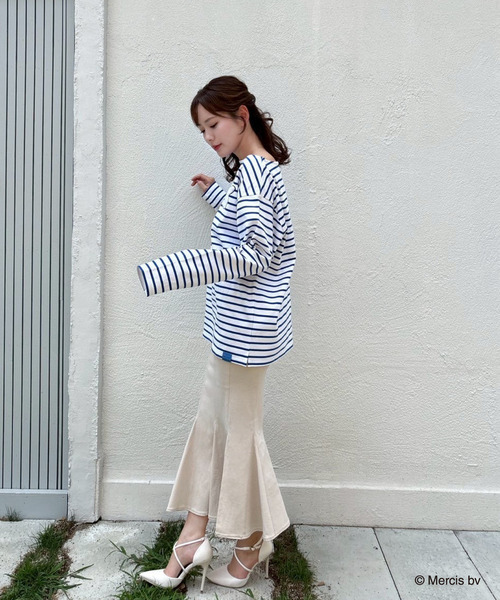 MIIA（ミーア）の「miffy ナインチェワンポイントボーダーロンT（Tシャツ/カットソー・レディース・ブラック/ブルー・FREE）」の12枚目の写真