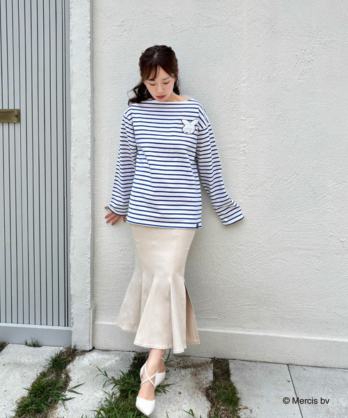 MIIA（ミーア）の「miffy ナインチェワンポイントボーダーロンT（Tシャツ/カットソー・レディース・ブラック/ブルー・FREE）」の14枚目の写真