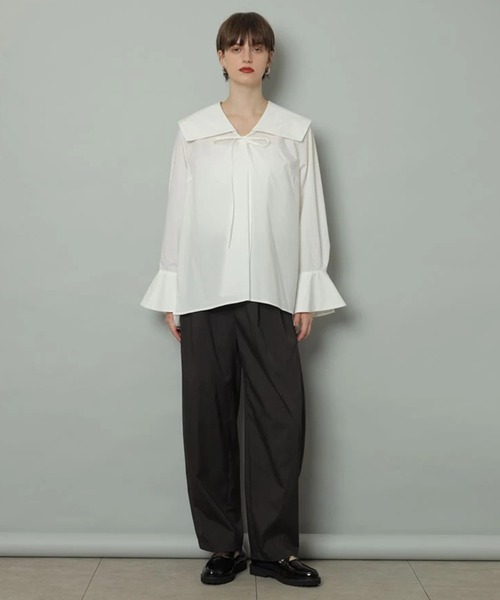 CADUNE（カデュネ）の「梳毛カーヴィーパンツ（その他パンツ・レディース・ブラウン・34/36/38）」の5枚目の写真