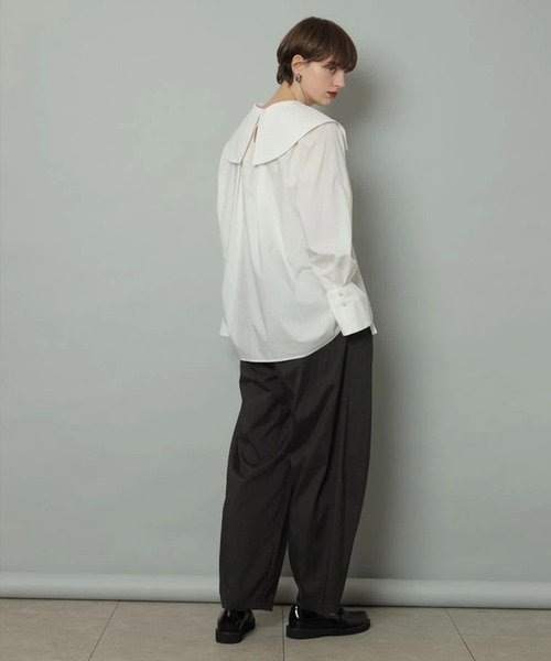 CADUNE（カデュネ）の「梳毛カーヴィーパンツ（その他パンツ・レディース・ブラウン・34/36/38）」の6枚目の写真