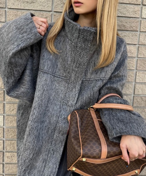 notch.（ノッチ）の「【 notch.by yui 】シャギースタンドカラーコート（ブルゾン・レディース・マスタード/グレー/チャコールグレー・M/TM）」の5枚目の写真