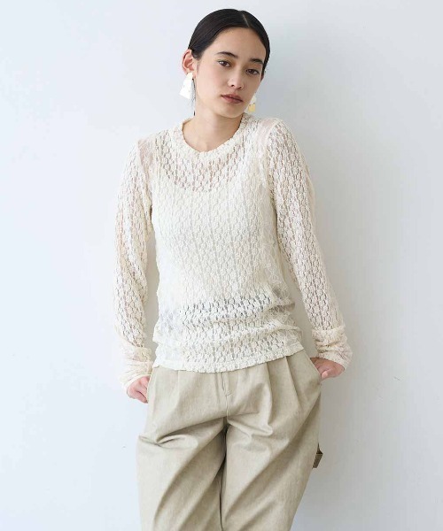 MEDE19F（メデジュウキュウ）の「ＭＥＤＥ１９Ｆ　レース切り替えトップス（その他トップス・レディース・ブラック/アイボリー・L/M/LL）」の22枚目の写真