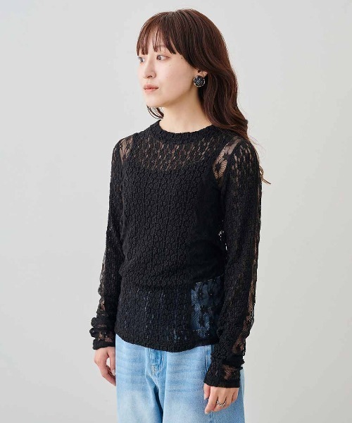MEDE19F（メデジュウキュウ）の「ＭＥＤＥ１９Ｆ　レース切り替えトップス（その他トップス・レディース・ブラック/アイボリー・L/M/LL）」の13枚目の写真