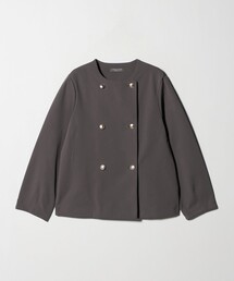 A DAY IN THE LIFE UNITED ARROWS(アデイインザライフユナイテッドアローズ)のダブルニット ノーカラー カーディガンジャケット<A DAY IN THE LIFE>(ノーカラージャケット)