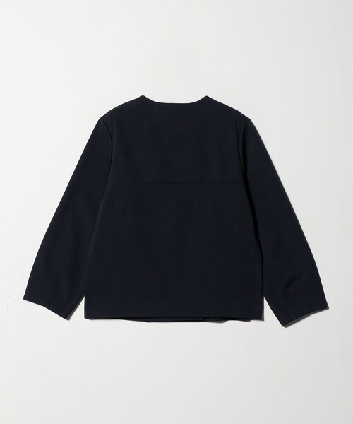 セール】ダブルニット ノーカラー カーディガンジャケット＜A DAY IN