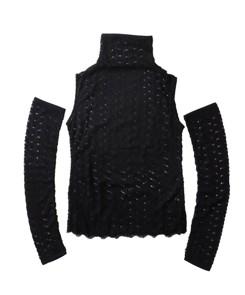 DRESSLAVE(ドレスレイブ)の「sleeveless pull & armwarmer(スリーブレスレースプルオーバー&アームウォーマー)(Tシャツ/カットソー・レディース・ブラック/ベージュ・38)」の2枚目の写真