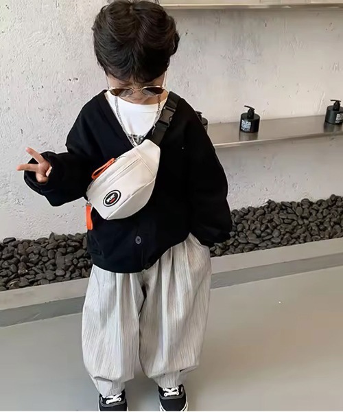 Bambin(ボンバン)の「【 Bambin / ボンバン 】 ウエストポーチ(ボディバッグ/ウエストポーチ・キッズ・アイボリー/ブラック/イエロー・FREE)」の9枚目の写真