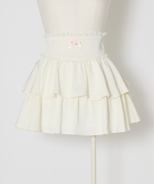 Fiorforte（フィオルフォルテ）の「petit rose tiered skirt（スカート・レディース・ピンク/ホワイト・MEDIUM/SMALL）」の6枚目の写真
