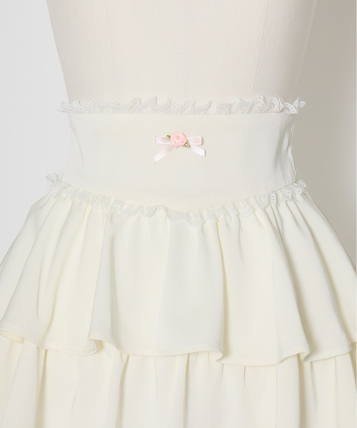 Fiorforte（フィオルフォルテ）の「petit rose tiered skirt（スカート・レディース・ピンク/ホワイト・MEDIUM/SMALL）」の9枚目の写真
