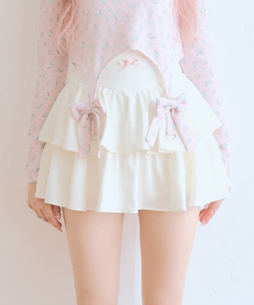 Fiorforte（フィオルフォルテ）の「petit rose tiered skirt（スカート・レディース・ピンク/ホワイト・MEDIUM/SMALL）」の19枚目の写真