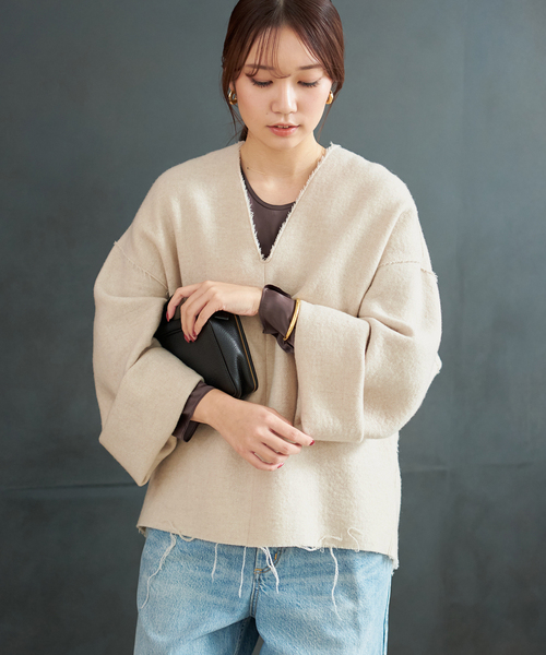 Plage 【R’IAM】シルエットブラウス　ベージュ R'IAM シルエットブラウス（シャツ/ブラウス）｜Plage（プラージュ）の