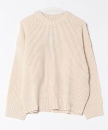 【RS】【畦編みクルーネックニット】