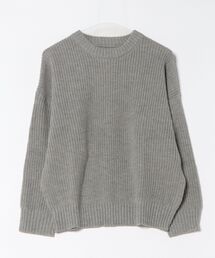 【RS】【畦編みクルーネックニット】