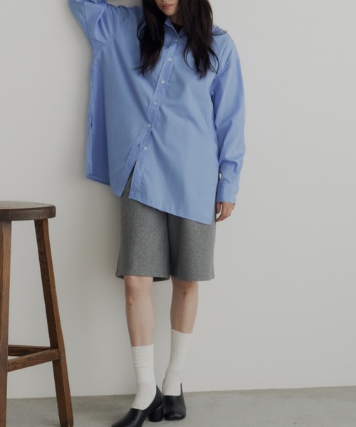 bita.(ビタ)の「ウールライクワイドハーフパンツ(その他パンツ・レディース・アイボリー/チャコールグレー・FREE)」の20枚目の写真