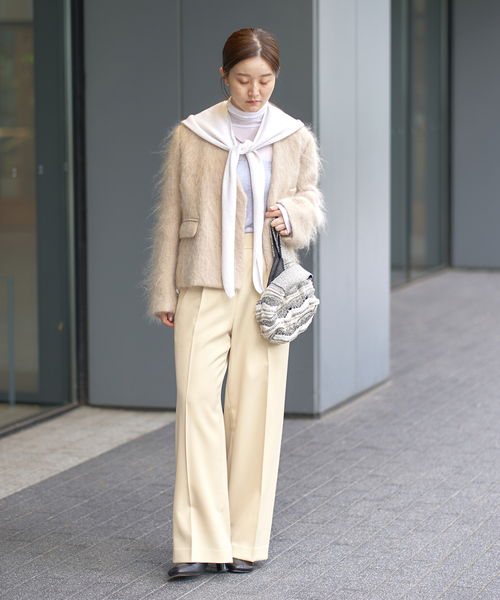 IENA(イエナ)の「ウール混マリンパンツ(スラックス・レディース・ベージュ/ネイビー・36/38)」の3枚目の写真