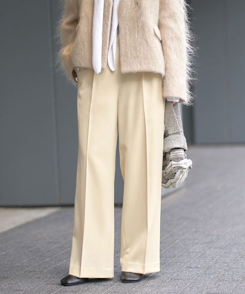 IENA(イエナ)の「ウール混マリンパンツ(スラックス・レディース・ベージュ/ネイビー・36/38)」の6枚目の写真