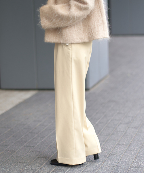 IENA(イエナ)の「ウール混マリンパンツ(スラックス・レディース・ベージュ/ネイビー・36/38)」の9枚目の写真