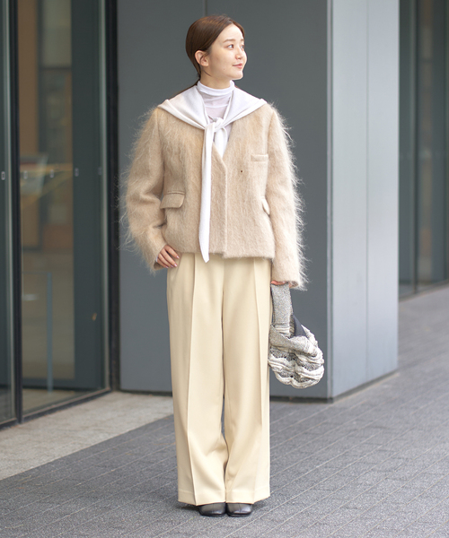 IENA(イエナ)の「ウール混マリンパンツ(スラックス・レディース・ベージュ/ネイビー・36/38)」の11枚目の写真