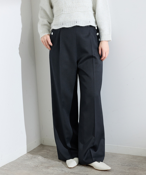 IENA(イエナ)の「ウール混マリンパンツ(スラックス・レディース・ベージュ/ネイビー・36/38)」の15枚目の写真