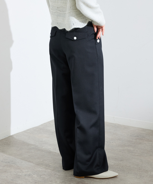 IENA(イエナ)の「ウール混マリンパンツ(スラックス・レディース・ベージュ/ネイビー・36/38)」の17枚目の写真