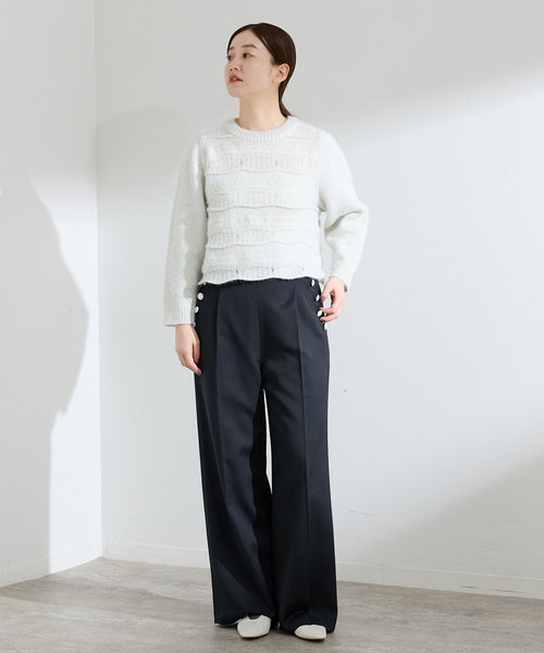 IENA(イエナ)の「ウール混マリンパンツ(スラックス・レディース・ベージュ/ネイビー・36/38)」の18枚目の写真