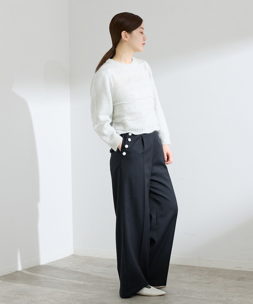 IENA(イエナ)の「ウール混マリンパンツ(スラックス・レディース・ベージュ/ネイビー・36/38)」の19枚目の写真