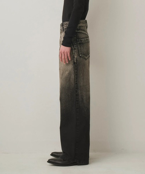 Juha(ユハ)の「【JUHA/ユハ】GRADATION WIDE DENIM(デニムパンツ・メンズ・ブラック・3/4)」の5枚目の写真