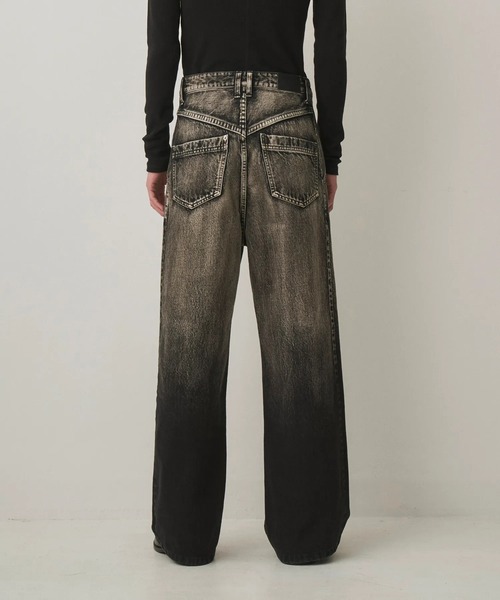 Juha(ユハ)の「【JUHA/ユハ】GRADATION WIDE DENIM(デニムパンツ・メンズ・ブラック・3/4)」の3枚目の写真