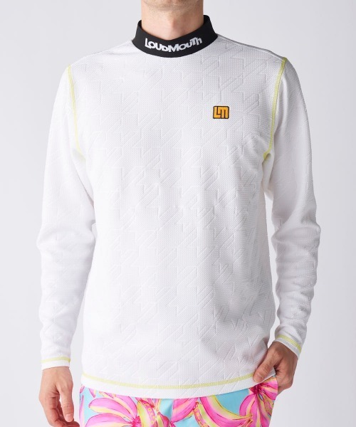 セール】【Loudmouth/ラウドマウス】エンボスジャージモックネック長袖