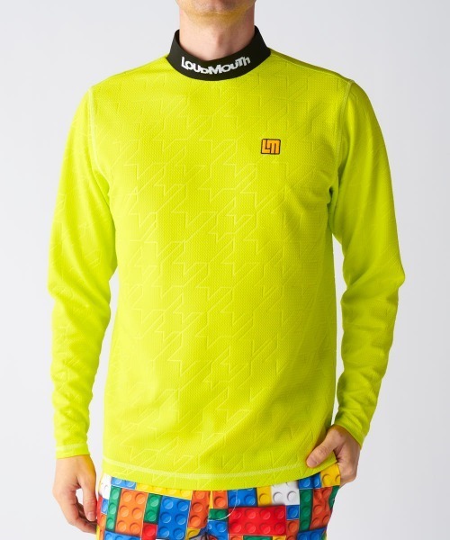 セール】【Loudmouth/ラウドマウス】エンボスジャージモックネック長袖