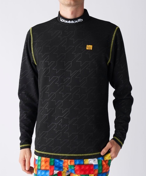 セール】【Loudmouth/ラウドマウス】エンボスジャージモックネック長袖
