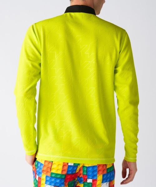 Loudmouth（ラウドマウス）の「【Loudmouth/ラウドマウス】エンボスジャージモックネック長袖シャツ　ゴルフ（シャツ/ブラウス・メンズ・ライトグリーン/ピンク/ホワイト/ブルー/ブラック・X-LARGE/LARGE/XX-LARGE/MEDIUM）」の15枚目の写真