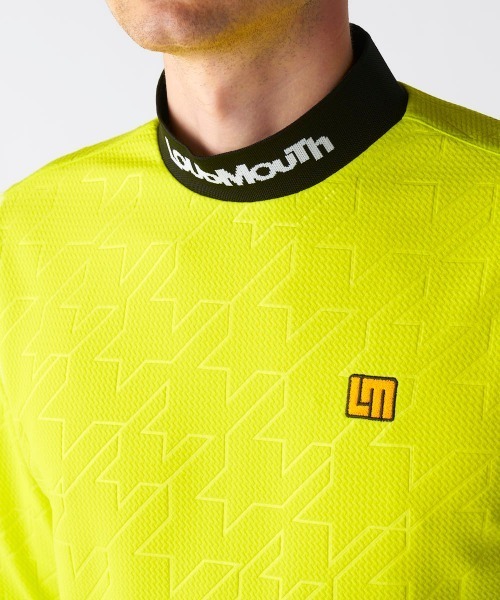 Loudmouth（ラウドマウス）の「【Loudmouth/ラウドマウス】エンボスジャージモックネック長袖シャツ　ゴルフ（シャツ/ブラウス・メンズ・ライトグリーン/ピンク/ホワイト/ブルー/ブラック・X-LARGE/LARGE/XX-LARGE/MEDIUM）」の16枚目の写真