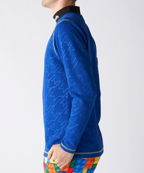 Loudmouth（ラウドマウス）の「【Loudmouth/ラウドマウス】エンボスジャージモックネック長袖シャツ　ゴルフ（シャツ/ブラウス・メンズ・ライトグリーン/ピンク/ホワイト/ブルー/ブラック・X-LARGE/LARGE/XX-LARGE/MEDIUM）」の18枚目の写真