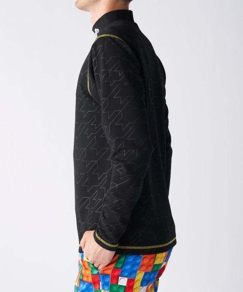 Loudmouth（ラウドマウス）の「【Loudmouth/ラウドマウス】エンボスジャージモックネック長袖シャツ　ゴルフ（シャツ/ブラウス・メンズ・ライトグリーン/ピンク/ホワイト/ブルー/ブラック・X-LARGE/LARGE/XX-LARGE/MEDIUM）」の10枚目の写真
