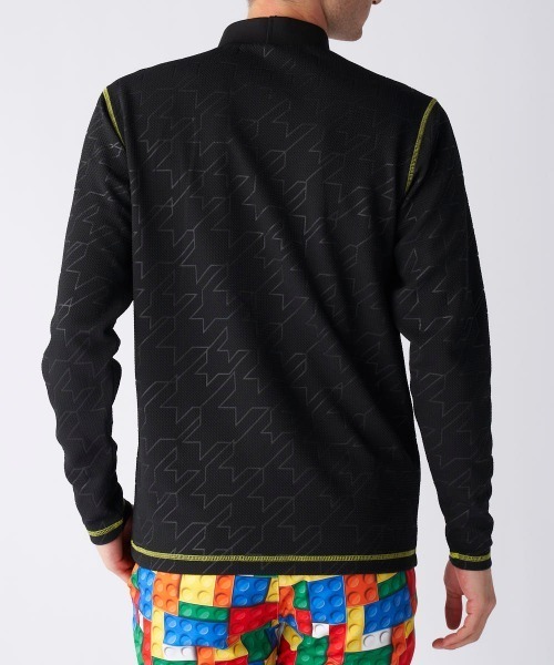 Loudmouth（ラウドマウス）の「【Loudmouth/ラウドマウス】エンボスジャージモックネック長袖シャツ　ゴルフ（シャツ/ブラウス・メンズ・ライトグリーン/ピンク/ホワイト/ブルー/ブラック・X-LARGE/LARGE/XX-LARGE/MEDIUM）」の11枚目の写真