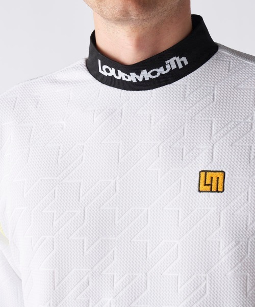 Loudmouth（ラウドマウス）の「【Loudmouth/ラウドマウス】エンボスジャージモックネック長袖シャツ　ゴルフ（シャツ/ブラウス・メンズ・ライトグリーン/ピンク/ホワイト/ブルー/ブラック・X-LARGE/LARGE/XX-LARGE/MEDIUM）」の8枚目の写真