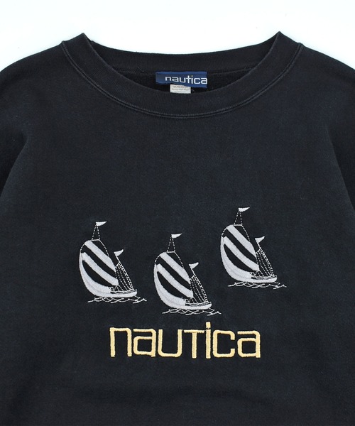 NAUTICA(ノーティカ)の「【USED】90’s NAUTICA ロゴ スウェット(スウェット・メンズ・ブラック・LARGE)」の2枚目の写真
