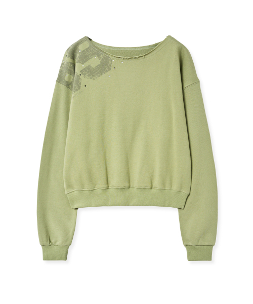 Midnight Move（ミッドナイトムーブ）の「crop 89 mtm (green)（スウェット・レディース・その他・FREE）」の2枚目の写真