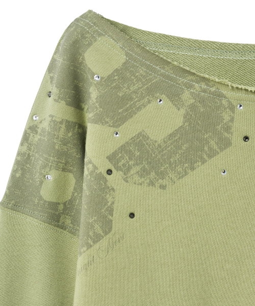 Midnight Move（ミッドナイトムーブ）の「crop 89 mtm (green)（スウェット・レディース・その他・FREE）」の3枚目の写真