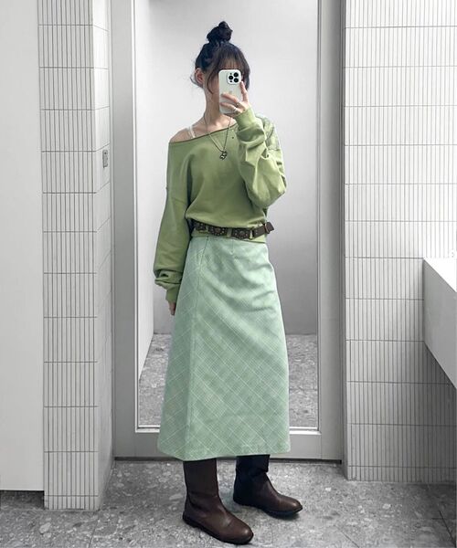 Midnight Move（ミッドナイトムーブ）の「crop 89 mtm (green)（スウェット・レディース・その他・FREE）」の5枚目の写真