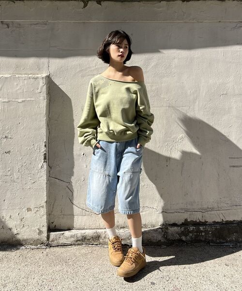 Midnight Move（ミッドナイトムーブ）の「crop 89 mtm (green)（スウェット・レディース・その他・FREE）」の6枚目の写真