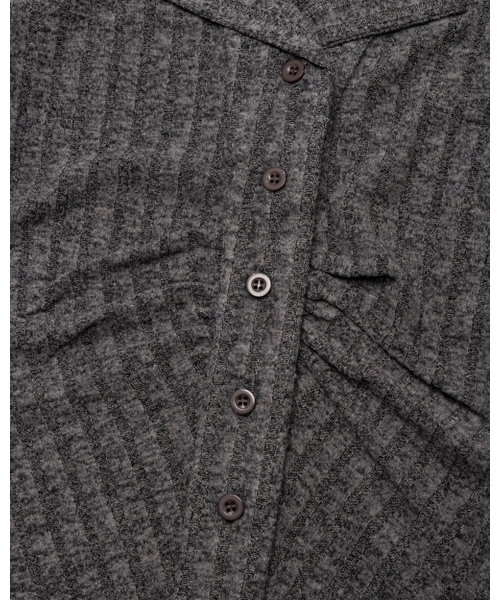 MOAA(モア)の「Shirred Collar Rib Top (CHARCOAL)(カーディガン/ボレロ・レディース・その他・SMALL/MEDIUM)」の5枚目の写真