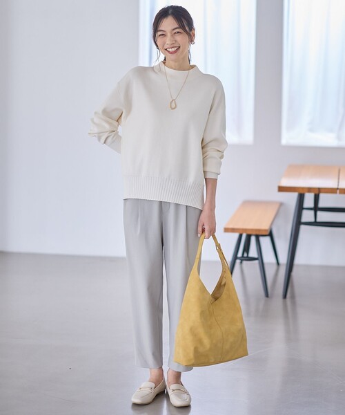 ANY(エニィ)の「イージーケアライトストレッチテーパードパンツ(その他パンツ・レディース・ネイビー系/ライトグレー系/ブラウン系/ライトイエロー系/アイボリー系1/ブルー系・X-LARGE)」の7枚目の写真