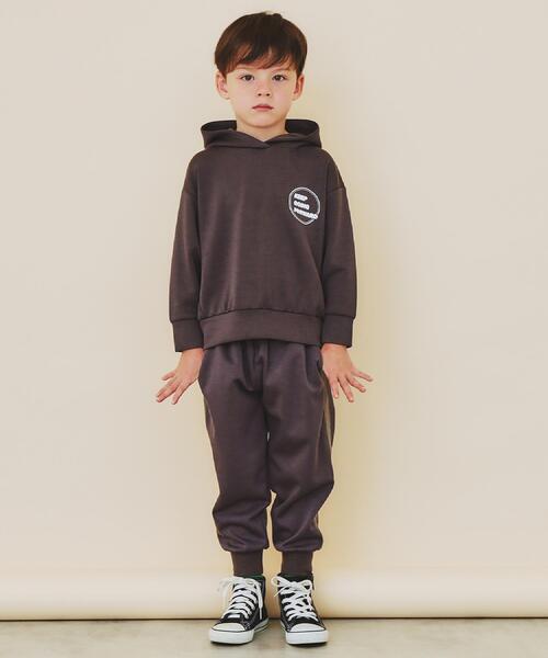 THE SHOP TK （ザ ショップ ティーケー ）の「【110－160】ダンボールプルパーカ/セットアップ可（パーカー・キッズ・ブラック/グリーン・14/13/12/11/16/15 ）」の3枚目の写真