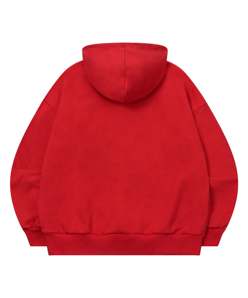 MUCENT(ムセント)の「ツーハットフードパーカー(成人男女共用)(パーカー・レディース・レッド・SMALL/LARGE)」の2枚目の写真